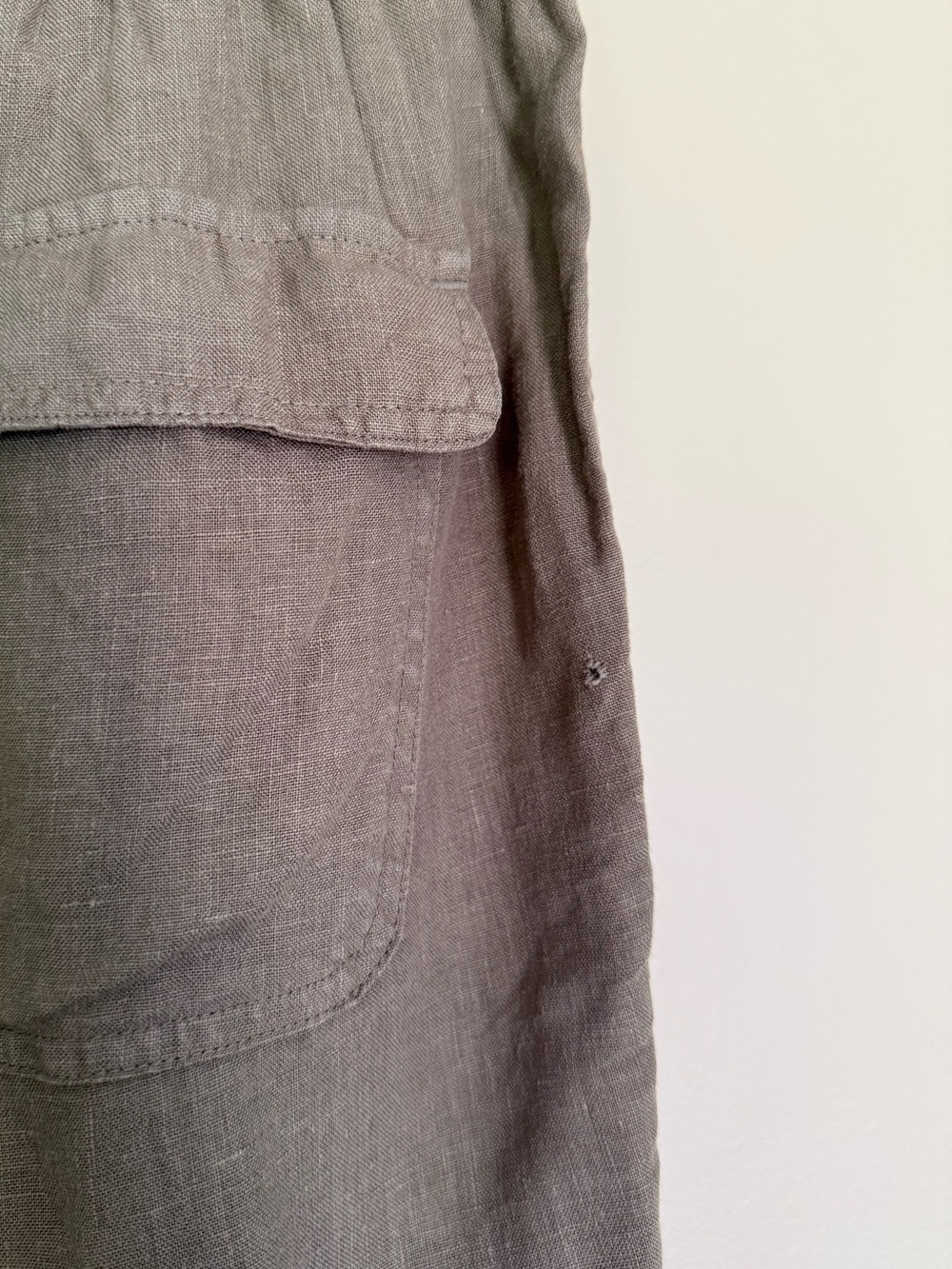 Lot Of 2 Nicole Miller Womens 100%
Linen Cargo Jogger Pants Sage Green & Brown S - Picture 8 of 8